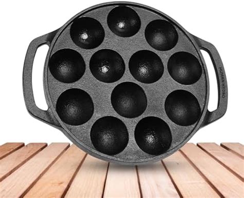 Buy Lifelong Cast Iron Paniyaram Pan 12 Pits | 0.54 L, 2kg | Pre ...