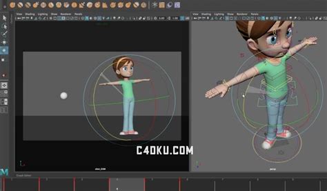 学习Maya制作卡通人物角色三维动画摆多种姿势基本原理视频教程3D资源下载-C4D库