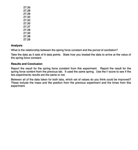 Image result for Spring Constant Lab