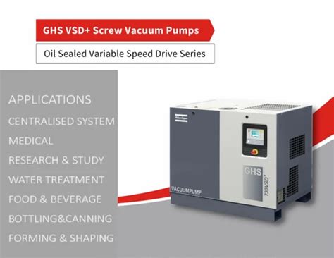 Vacuum Pumps - Atlas Copco Oil Sealed Rotary Screw Vacuum Pump ...