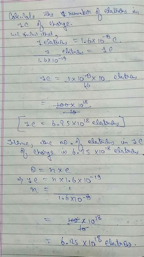 how many electrons are required to get 1C of negative charge - Brainly.in