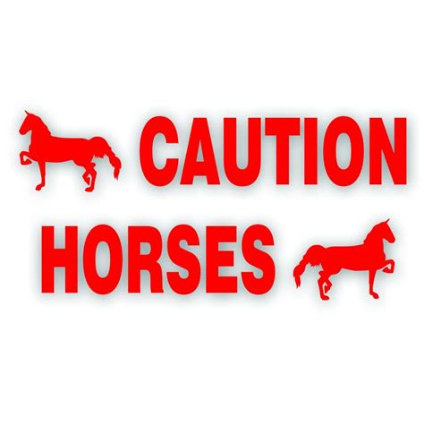 Buy Solar Graphics USA Caution Horses Trailer Decal Sticker Safety Kit ...