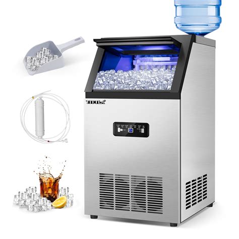 Tittla Commercial Ice Maker, 88lbs/24h, Built-in/Freestanding, for ...