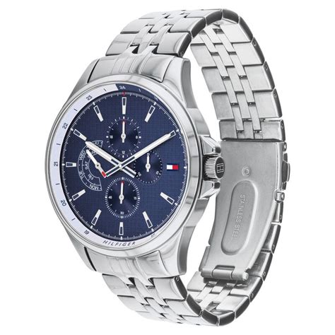 Buy Online Tommy Hilfiger Quartz Multifunction Blue Dial Stainless ...