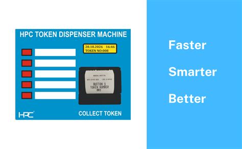HPC 5-Button Token Dispenser & Token Printer Machine | Multi-Counter ...