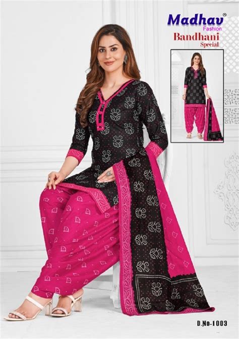 Madhav Bandhni Special Vol 1 Cotton Bandhni Printed Dress Material ...