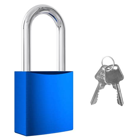 Keyed Padlock, [1.49in Long Shackle] Diyife Steel Padlock with Keys ...