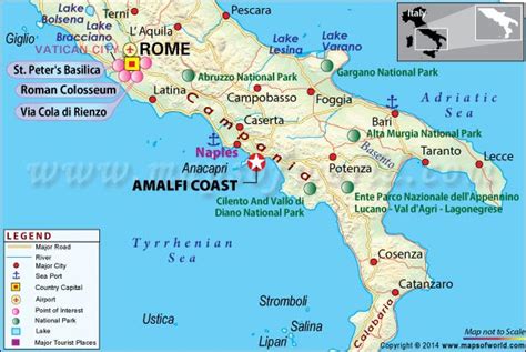 Amalfi Coast Travel Information - Map, Location, Facts, Weather, Tours