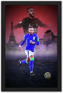 Ritwika's Famous Football Player Jr. Neymar Modern Wall Art Sports ...