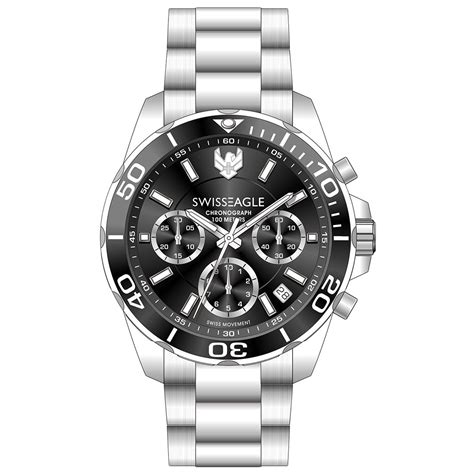 Swiss Eagle Analog Black Dial Men's Watch - SE-9103-11 : Amazon.in: Fashion