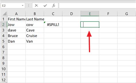 Textsplit Returns Spill Error Message 的图像结果
