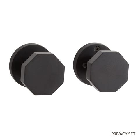 Ambrus Solid Brass Privacy Interior Door Set with Octagonal Knob ...