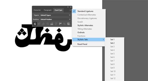 Image result for OpenType Panel