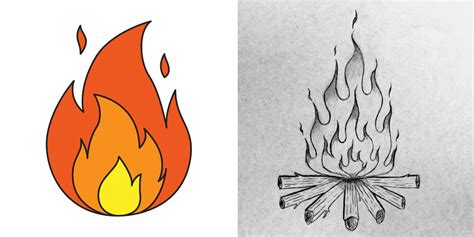 How to Draw Fire Flames Easy - 9 Fire Flames Drawing Lesson how do you ...