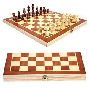 Buy SubiMouIQ Wooden Chess Sets for Beginner, Portable Chess Board Game ...