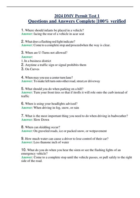 DMV Permit Questions 的图像结果