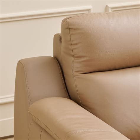 Buy Martin Half Leather 3+2 Seater Sofa Set - Beige from Home Centre at ...