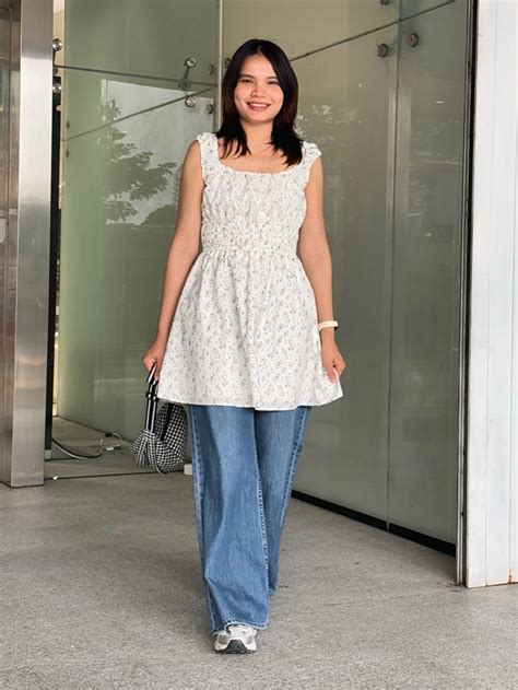 Check styling ideas for「Denim Oversized Jacket、Drapey Wide Flared Jeans ...