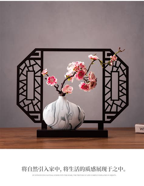新中式客厅酒柜家居装饰房间的小饰品创意室内电视柜禅意工艺摆件-美间设计