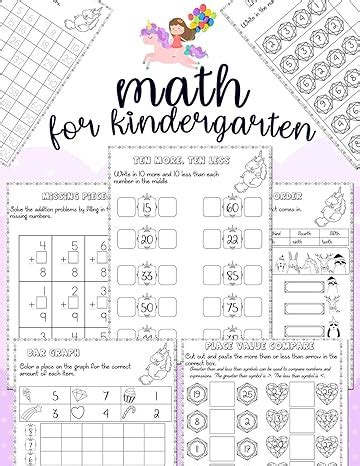 Buy Math for kindergarten: Unicorn Math Activity Book For Kindergarten ...