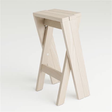 Folding and Stackable Stool in Ash