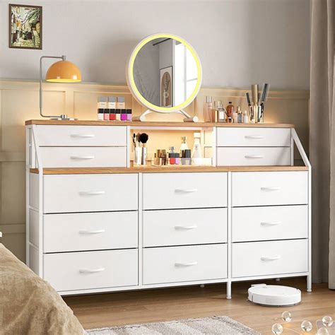 55" W Dresser With 13 Large Drawer, Dresser For Bedroom, Dressers ...