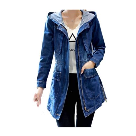 Womens Denim Jacket With Hood
