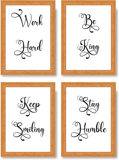 Buy Inspirational Quote Art Painting |Keep Smiling, Stay Humble, Work ...