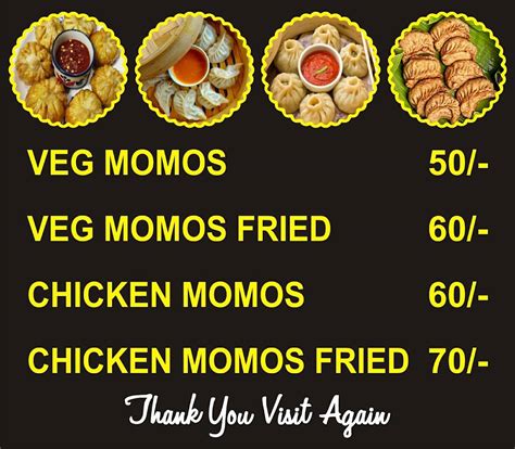 Menu at Ak wow!momos, Pune, Line no 1