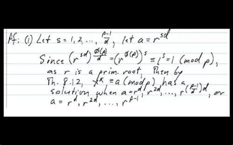 14. letr be a primitive root of the odd prime p, and let d = gcd(k, p ...