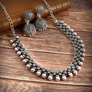 Haniya Oxidised Silver Silver Silver Jewellery Set Price in India - Buy ...