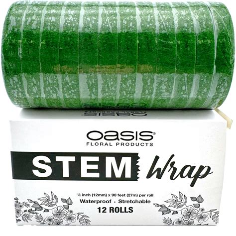 ½ Oasis Floral Stem Wrap Tape - Green - 12 Rolls - LO Florist Supplies