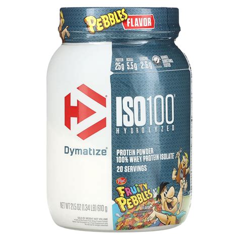 Dymatize ISO100 Whey Protein Powder Isolate, Fruity Pebbles, 25g of ...