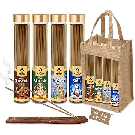 The Aroma Factory Agarbatti for Pooja, Incense Sticks Combo of 4 (Laxmi ...
