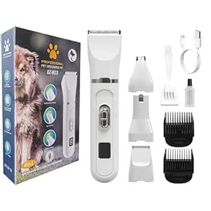 GOSHTI ENTERPRISE Professional Pet Grooming Kit, 4-in-1 Rechargeable ...
