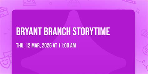Bryant Branch Storytime, Dearborn Public Library (Bryant Branch), 12 ...