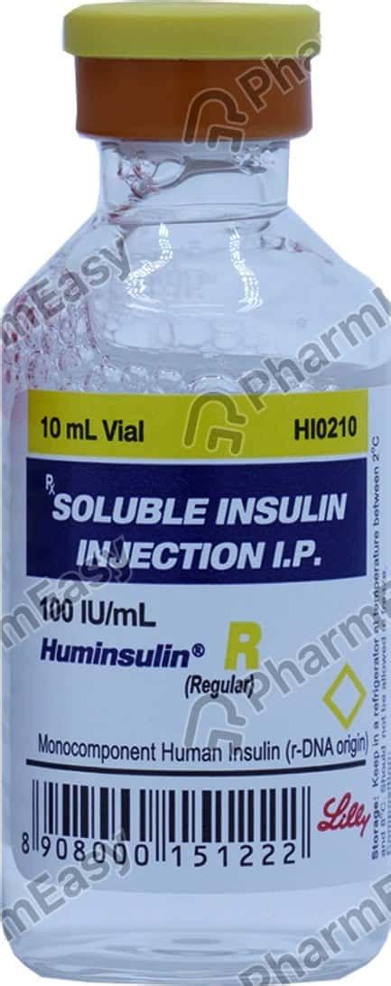 Huminsulin R 100 IU/ML Solution For Injection (10): Uses, Side Effects ...