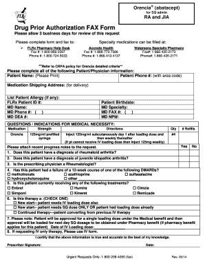 Fillable Online SQ FLRx PA form FINAL 050114.doc. Diagnosis, Evaluation ...