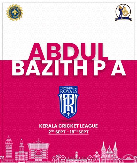 Kerala Cricket League: Icon of Players | Kerala Cricket Association ...
