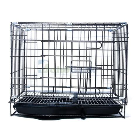 BohoBark Single-Door Folding Metal Dog Cage with Paw Protector Easy to ...
