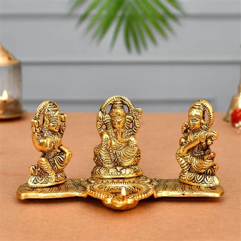 Buy Collectible India Return Gift Ganesh Idol on Leaf - Lord Ganesha ...