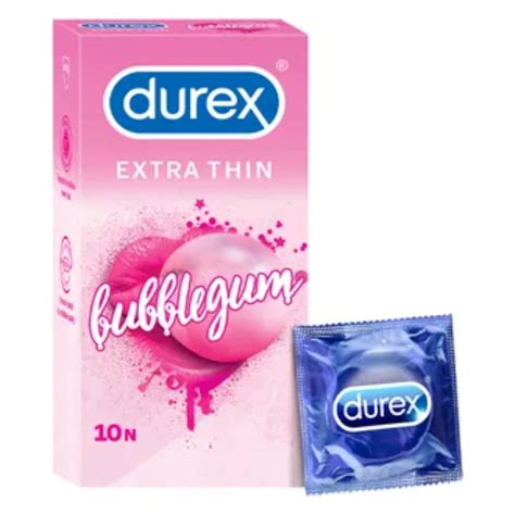 Durex Extra Thin Bubble gum Flavour Condoms, 10 Count. – NagaBazaar™