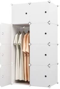 BUCKETLIST ® Cube Storage Organizer 8-Cube DIY Plastic Closet Cabinet ...