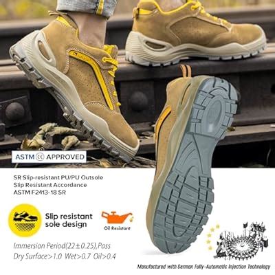 SAFETOE Mens Steel Toe Safety Shoes ASTM F2413-18 India | Ubuy