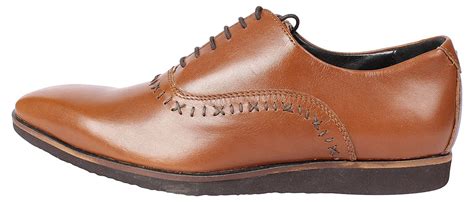 Buy Brown Leather lace up Formal/Casual Shoes by kuts n crvs - Limited ...