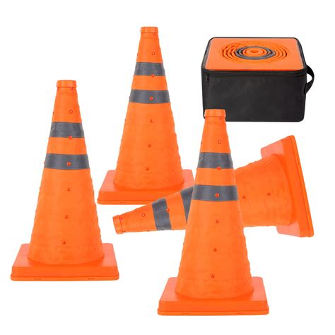 Buy [4 Pack] 18 Inch Collapsible Traffic Safety Cones, Parking Cones ...