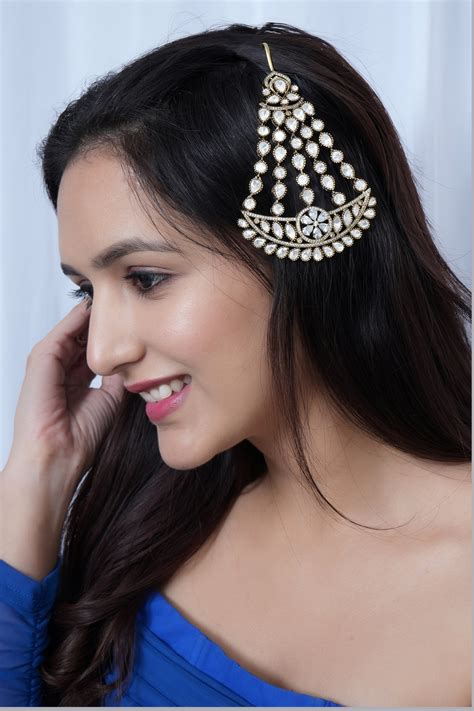 Premium Kundan Polki Bridal Head Passa – Jaipri