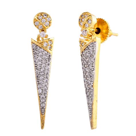 Sparkling Elegance Regal Romance American Diamond Stud Earrings – VOYLLA