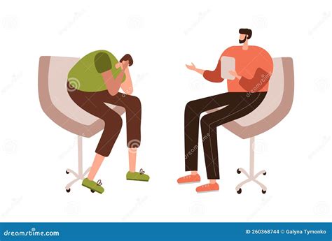 Depressed Man, Teenager at the Doctor Office. Psychology Consultation ...