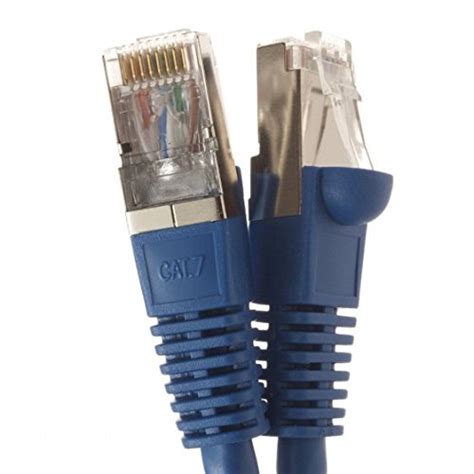 Premium Cables4sure Cat7 Ethernet Cable Blue 100Ft Double Shielded 10 ...